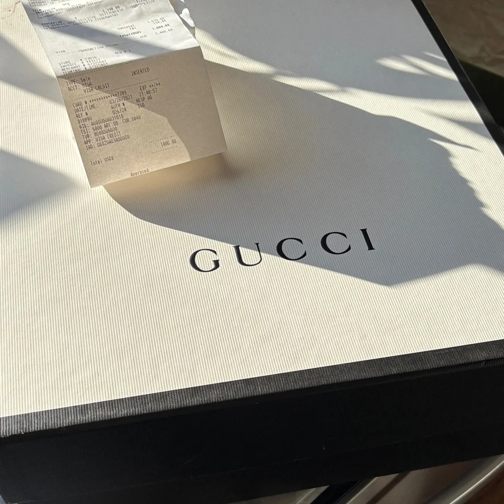 Gucci Black Ankle Boots with Gold Embellishments - Picture 7 of 7